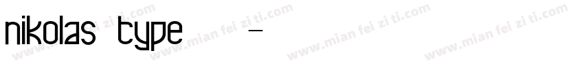 nikolas type 字体字体转换
